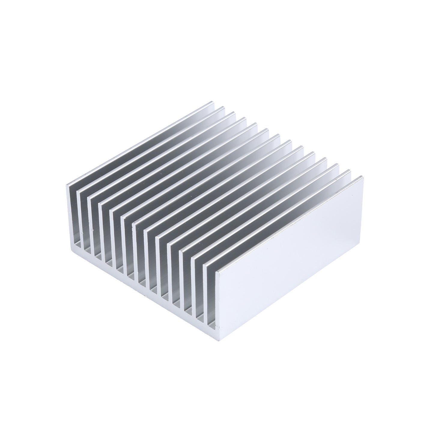 50mm Aluminum Heatsink Kit 50x50x20mm / 1.57"x1.57"x0.79" Heat Sink Cooler for GPU CPU Peltier Plate Module Router Amplifier Led Chipset Heat Radiator Cooling Fin -Sliver