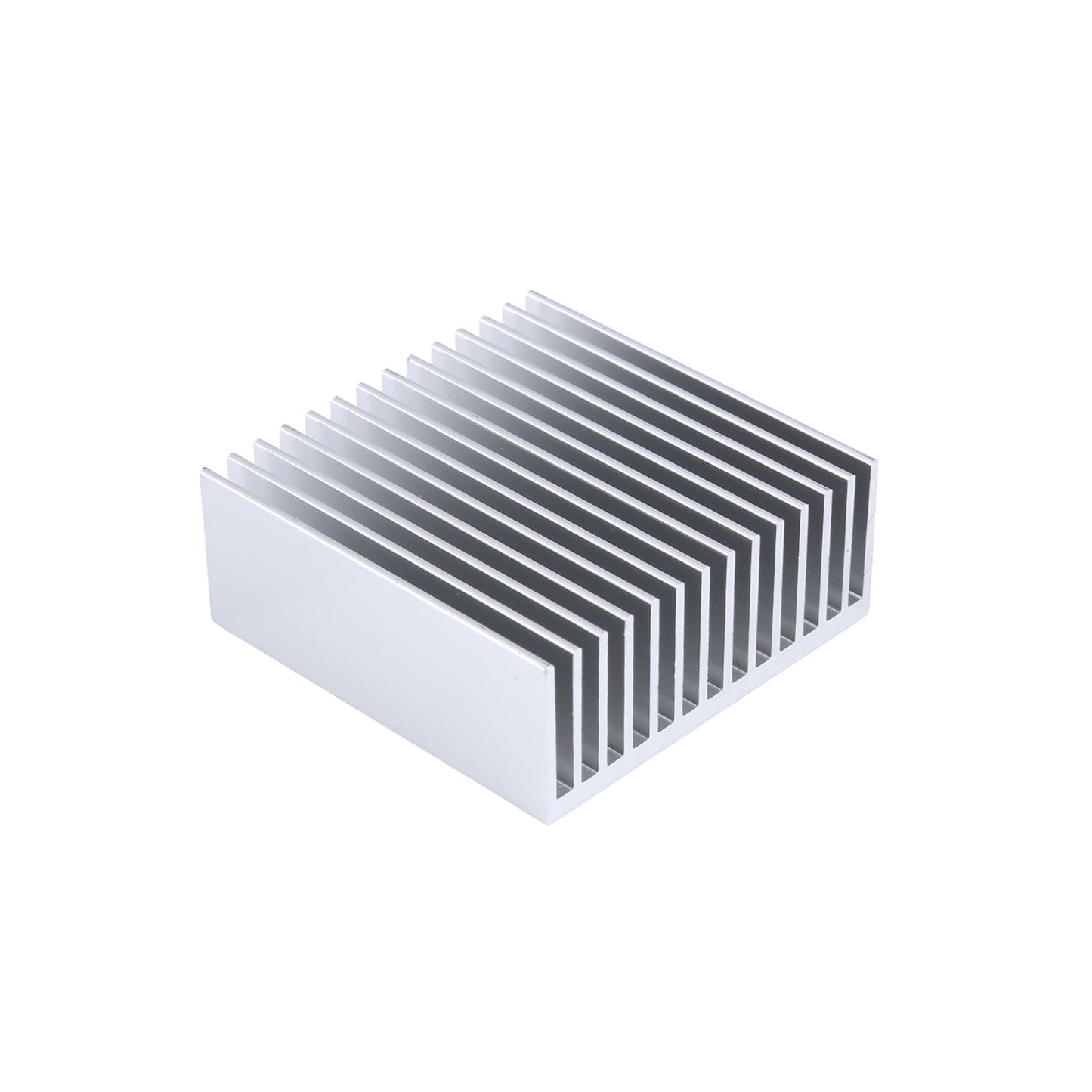 50mm Aluminum Heatsink Kit 50x50x20mm / 1.57"x1.57"x0.79" Heat Sink Cooler for GPU CPU Peltier Plate Module Router Amplifier Led Chipset Heat Radiator Cooling Fin -Sliver