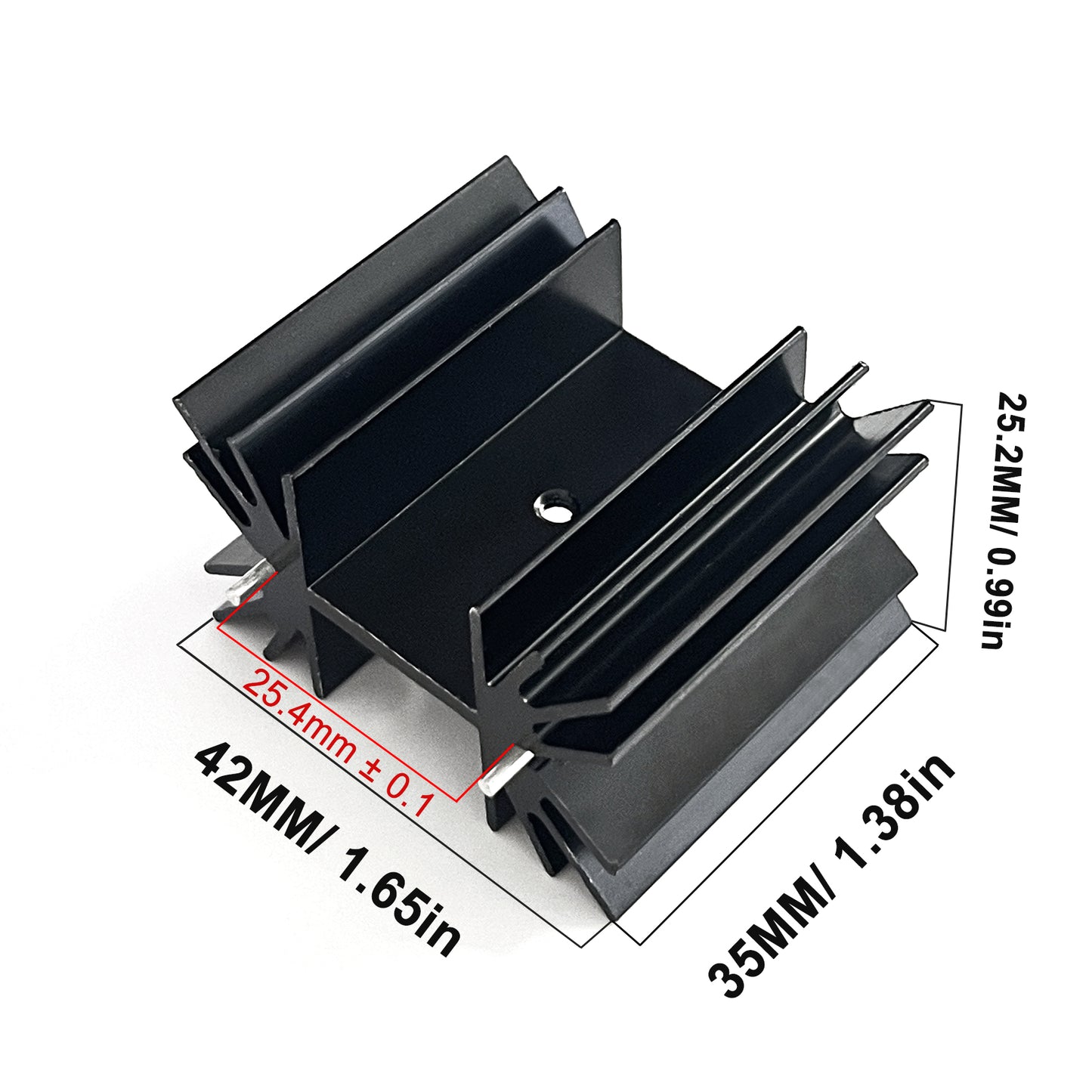 TO-220 TO-3P Heatsink Aluminum 35x42x25.4mm / 1.38"x1.65"x1" for MOS Tube, Triode Heat Dissipation