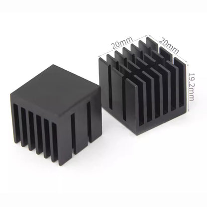 Heatsink Kit 20x20x10mm/ 0.79x0.79x0.39inch with Thermal Conductive Adhesive Tape, Cooler Heat Sink for Cooling GPU IC Chips VRAM VGA RAM