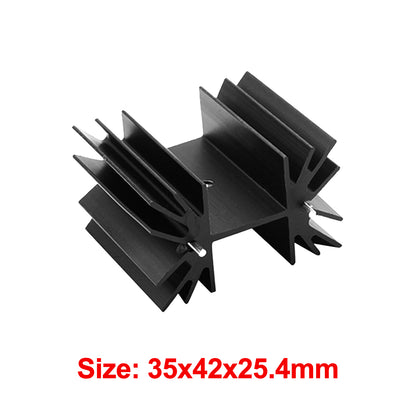 TO-220 TO-3P Heatsink Aluminum 35x42x25.4mm / 1.38"x1.65"x1" for MOS Tube, Triode Heat Dissipation