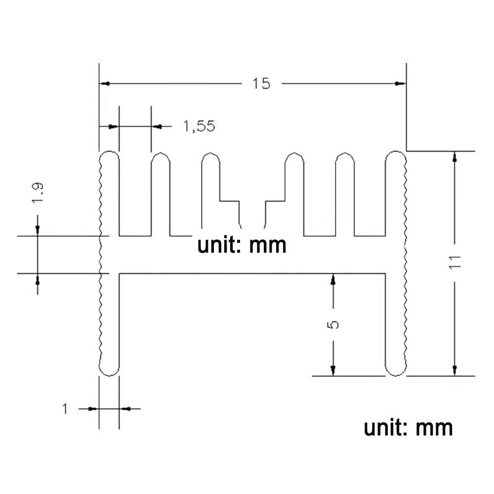 Heat Sink 25×15×11mm with Pin TO-220 Heat Sink IC Heat Sink