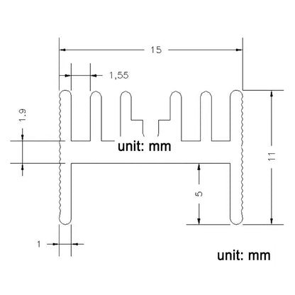 Heat Sink 25×15×11mm with Pin TO-220 Heat Sink IC Heat Sink