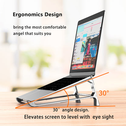 Laptop Stand, Aluminum Vertical Laptop Computer Stand,Ventilated Laptop Riser Notebook Holder Stand Compatible with MacBook Air Pro, Dell XPS, HP, Lenovo More 11 14 15.6 16 Inch Silver