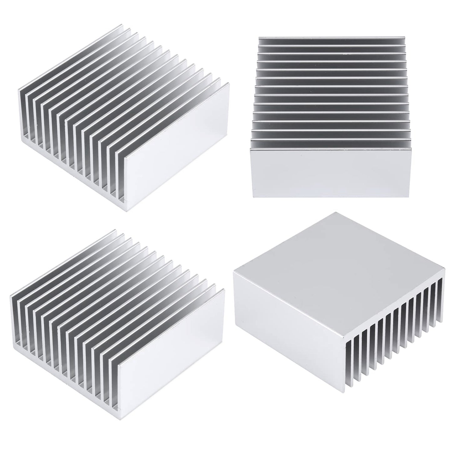 50mm Aluminum Heatsink 50x50x20mm / 1.57"x1.57"x0.79" Heat Sink Cooler for GPU CPU Peltier Plate Module Router Amplifier