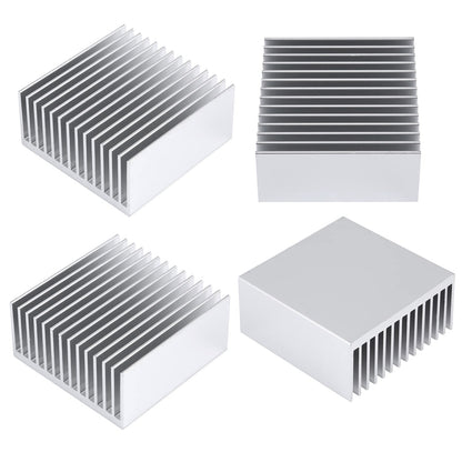 50mm Aluminum Heatsink 50x50x20mm / 1.57"x1.57"x0.79" Heat Sink Cooler for GPU CPU Peltier Plate Module Router Amplifier