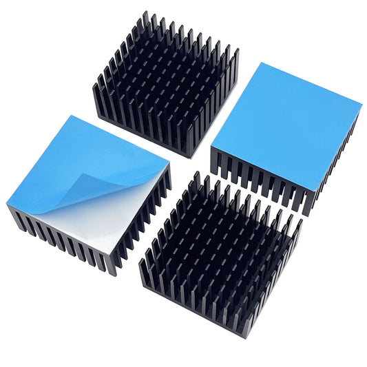 40mm Heatsink Kit 40x40x20mm with Thermal Conductive Adhesive Tape, Aluminum Heat Sink Cooler for Cooling 3D Printer Stepper Motor Driver NEMA 17 TEC1-12706 Peltier Plate Module GPU Router