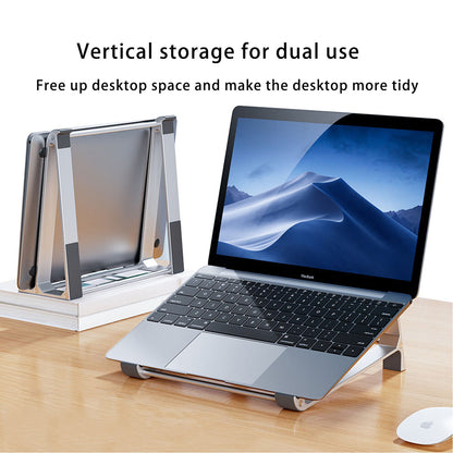 Laptop Stand, Aluminum Vertical Laptop Computer Stand,Ventilated Laptop Riser Notebook Holder Stand Compatible with MacBook Air Pro, Dell XPS, HP, Lenovo More 11 14 15.6 16 Inch Silver