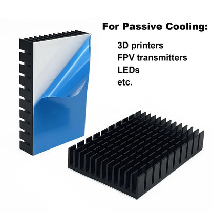 Aluminum Heatsink 60x40x11mm/ 2.36 x 1.57 x 0.44 inch Black Heat Sink with Thermal Conductive Adhesive Tape Cooling Fin