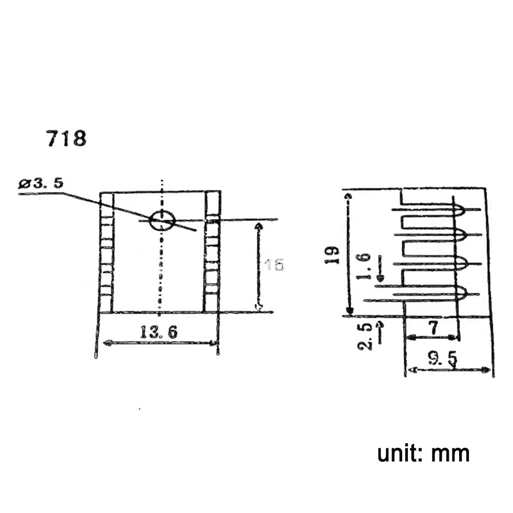 To-220 Heat Sink 19*15*10mm Heat Sink Heat Sink 781/7805 Heat Sink Block