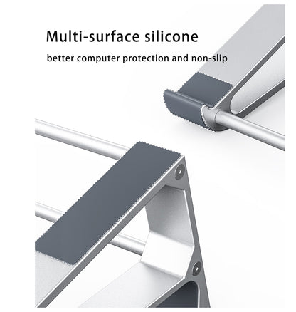 Laptop Stand, Aluminum Vertical Laptop Computer Stand,Ventilated Laptop Riser Notebook Holder Stand Compatible with MacBook Air Pro, Dell XPS, HP, Lenovo More 11 14 15.6 16 Inch Silver