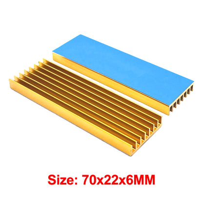 M.2 SSD Heatsink 70x22x6mm /2.76"x0.87"x0.24" with Thermal Pad for Heat Sink PC/PS5 M.2 PCIE NVMe SSD or M.2 SATA SSD