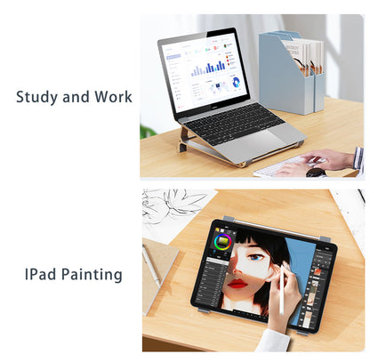 Laptop Stand, Aluminum Vertical Laptop Computer Stand,Ventilated Laptop Riser Notebook Holder Stand Compatible with MacBook Air Pro, Dell XPS, HP, Lenovo More 11 14 15.6 16 Inch Silver