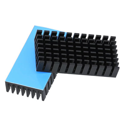 Awxlumv 25mm Heatsink 50x25x10mm/ 2 x 1x 0.4 inch with Thermal Conductive Tape, Black