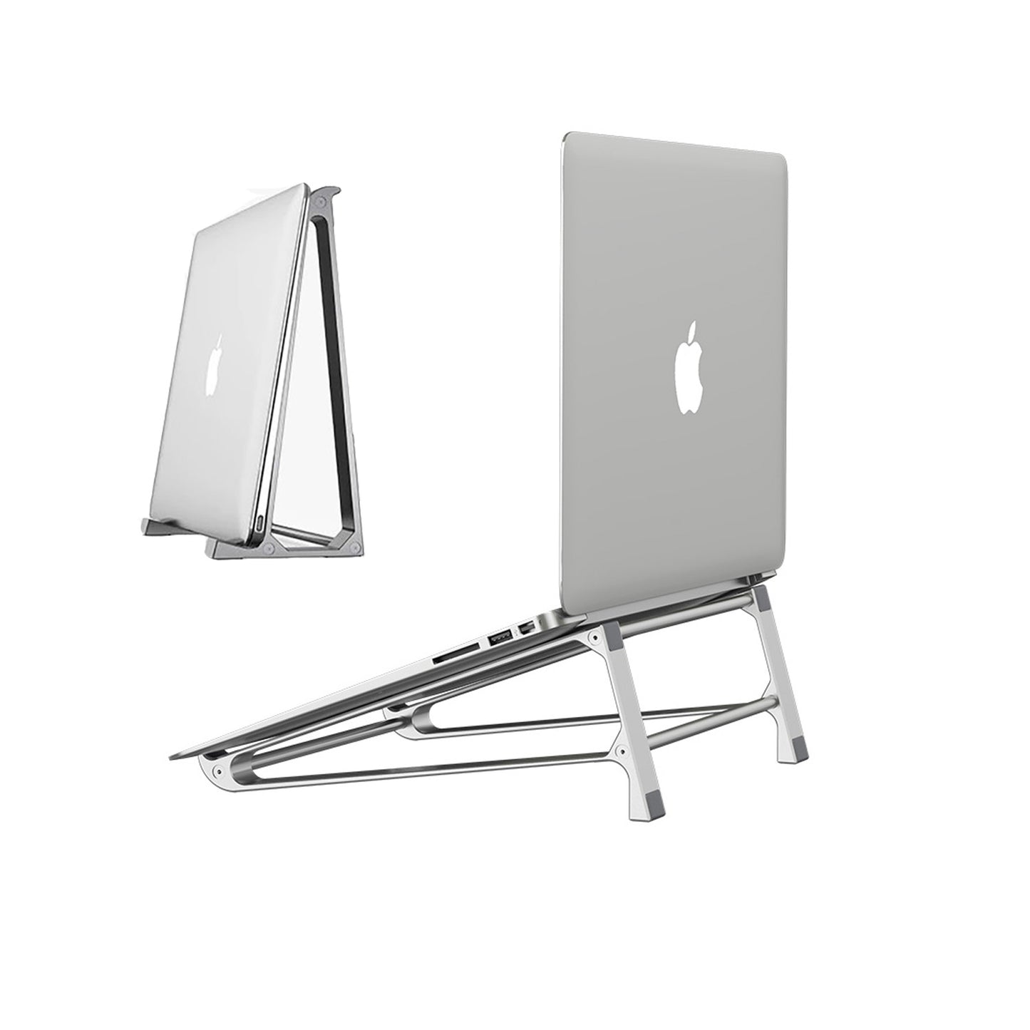 Laptop Stand, Aluminum Vertical Laptop Computer Stand,Ventilated Laptop Riser Notebook Holder Stand Compatible with MacBook Air Pro, Dell XPS, HP, Lenovo More 11 14 15.6 16 Inch Silver