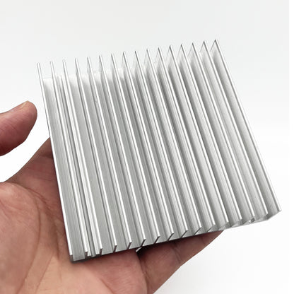 100mm Heatsink 100x100x18mm/ 3.94''x3.94''x0.71'' Heat Sinks Radiator for Circuit Board Transistor Semiconductor Devices Control System Multimedia Components Equipment with 16 Fins - Sliver