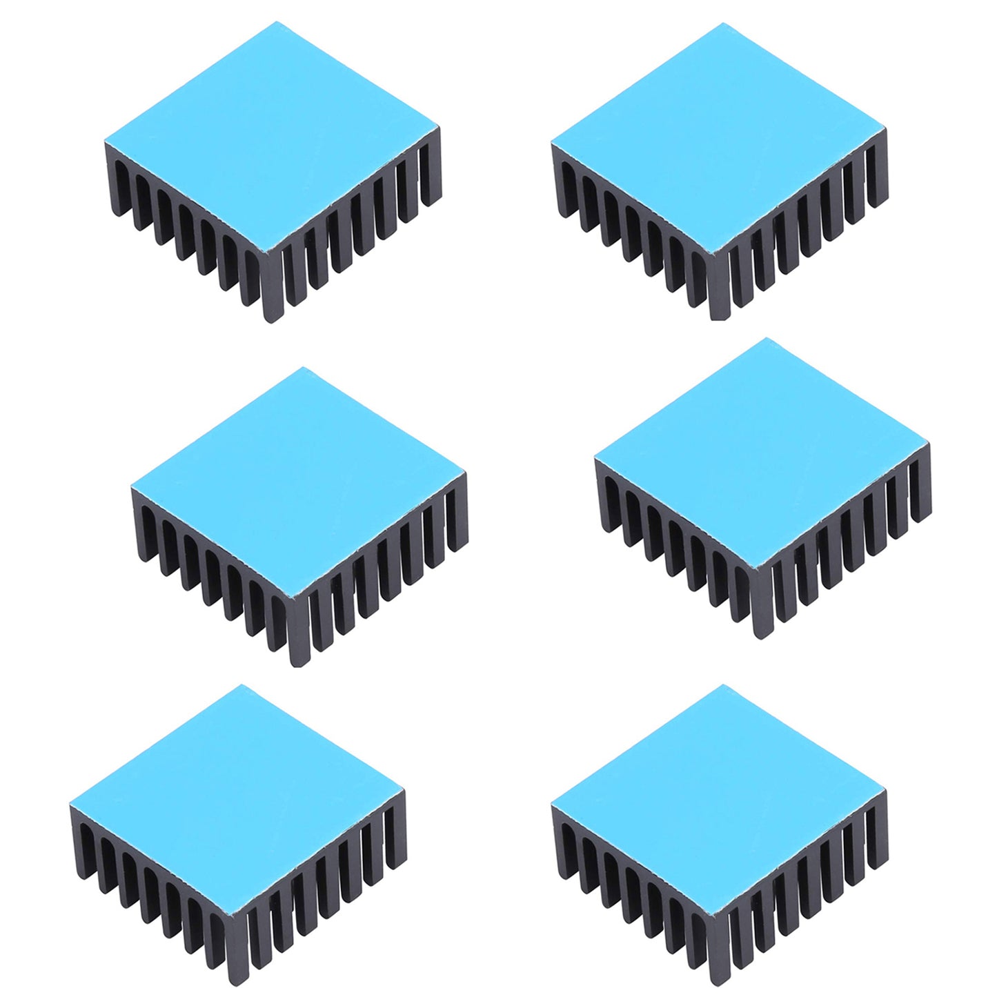 Awxlumv Small Aluminum Heatsink 25x25x10mm / 0.98x0.98x0.39inch with Thermal Tape/ Pad for ASUS ROG Ally GPU IC Chips, Black