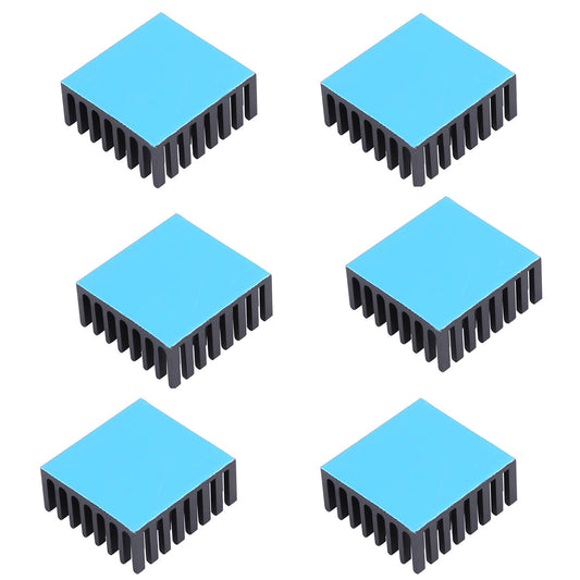 Awxlumv Small Aluminum Heatsink 25x25x10mm / 0.98x0.98x0.39inch with Thermal Tape/ Pad for ASUS ROG Ally GPU IC Chips, Black