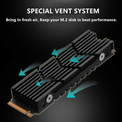 M.2 Heatsink NVMe SSD PS5 Heat Sink Computer PC PCIE M2 2280 SSD Cooler with Thermal Silicone Pad