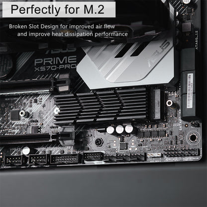 M.2 Heatsink NVMe SSD PS5 Heat Sink Computer PC PCIE M2 2280 SSD Cooler with Thermal Silicone Pad