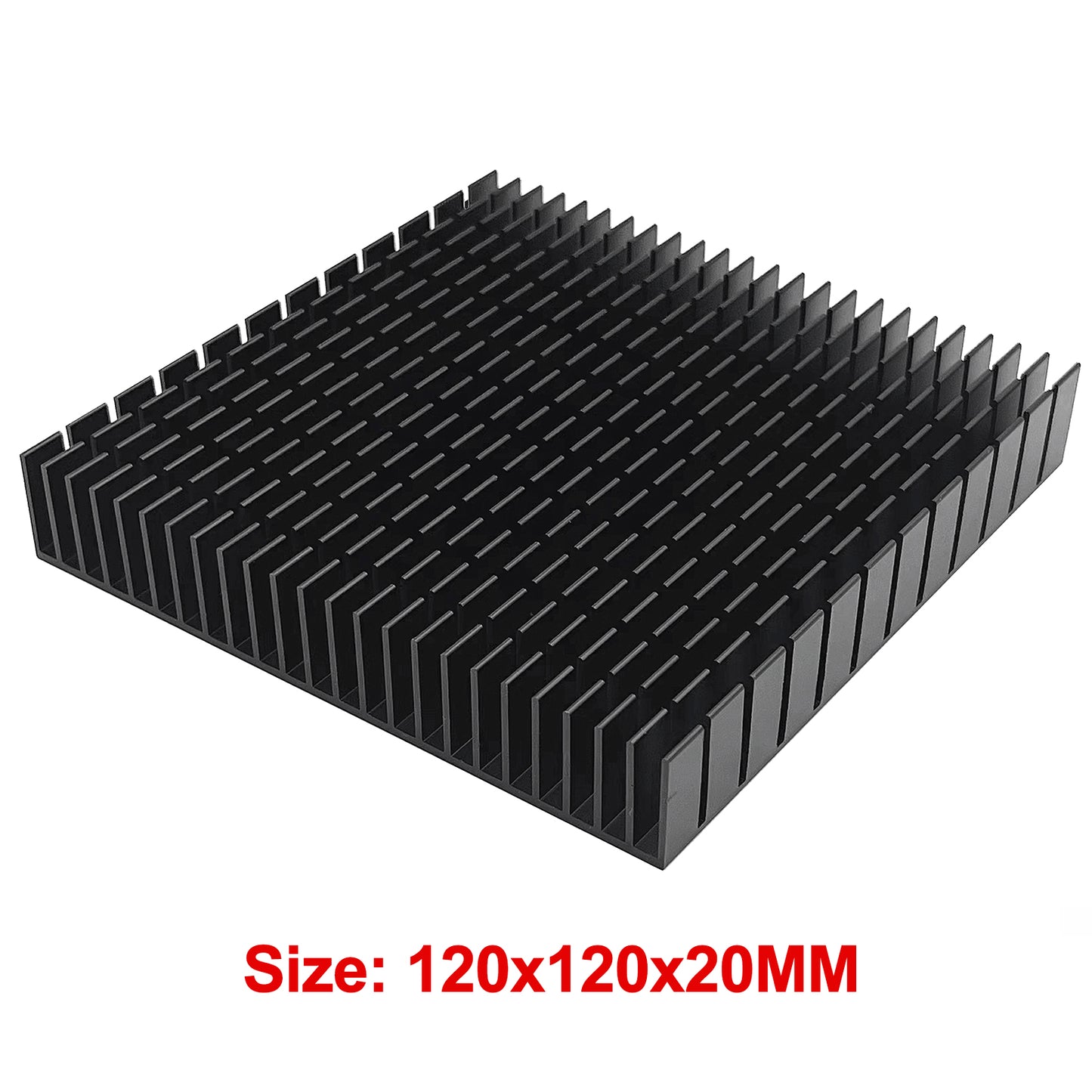 120mm Large Heatsink Aluminum Heat Sink 4.72x4.72x0.79Inch/ 120x120x20mm Square Cooler for Router Cooling Base and Power Supply IC Graphics Card Memory Heat Sink 120mmx120mmx20mm