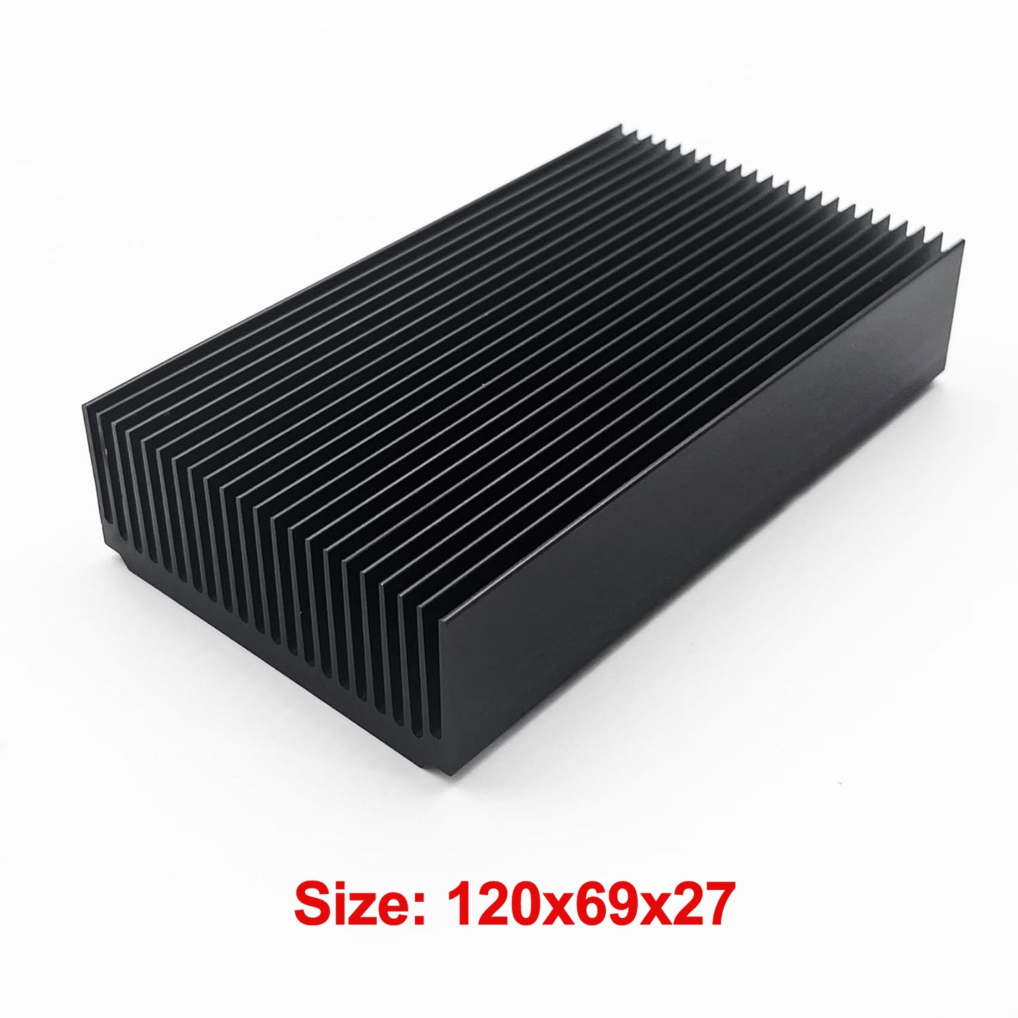 Aluminum Large Heatsink 4.72''x2.72''x1.06'' inch /120x69x27mm Heat Sink Cooling Black Oxide Radiator 22 Fin for Computer LED Power