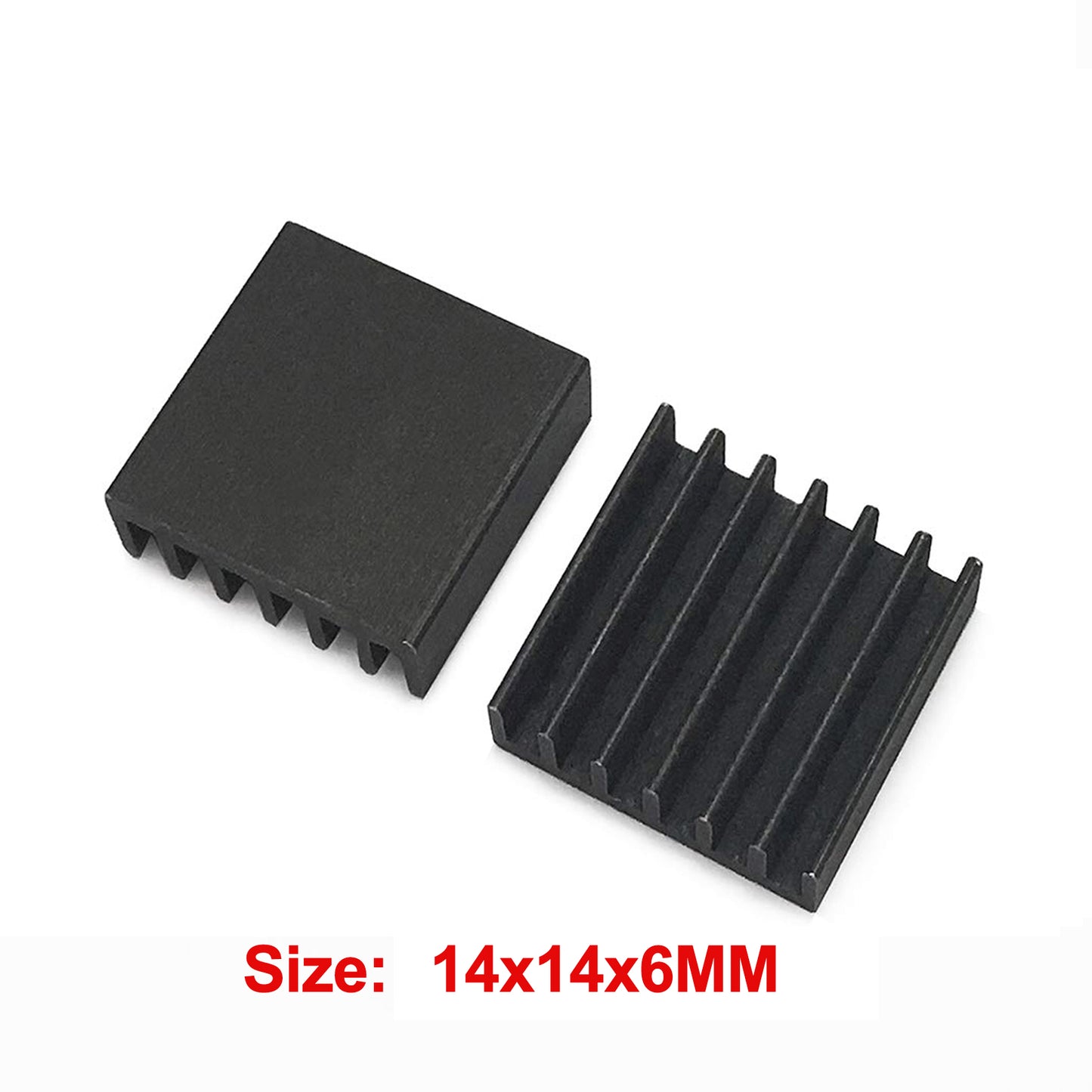 14mm Aluminum Heatsink Kit 14x14x6mm Small Mini Cooler Fins Heat Sink for Cooling VRM IC Chips VRAM VGA RAM MOSFET (14mmx14mmx6mm)
