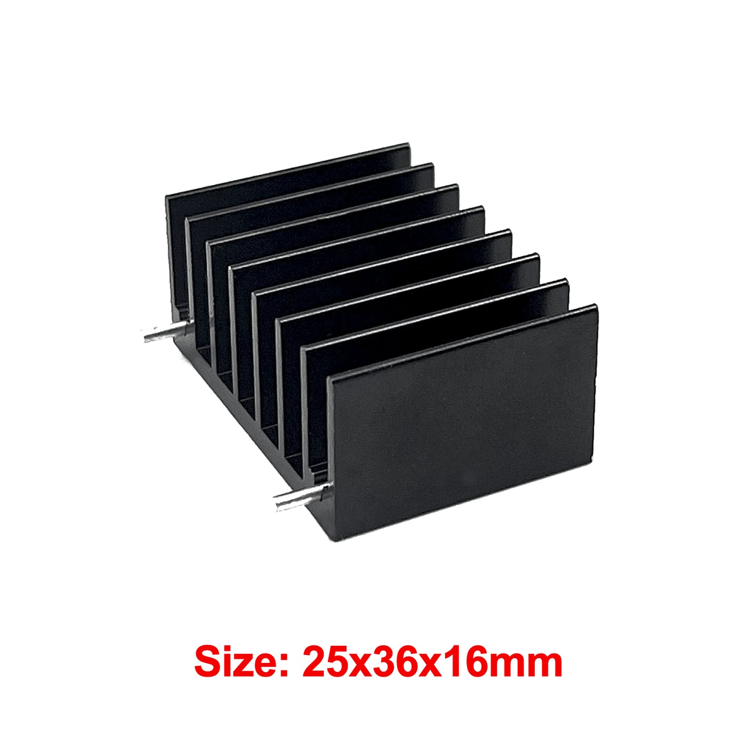 TO-220 Aluminum Heatsink for MOS Tube Triode 25x36x16mm/ 0.98"x1.42"x0.63" TO220 Heat Sink with 2 Support Pin for Cooling MOSFET Transistor Diodes Voltage Regulators, Black