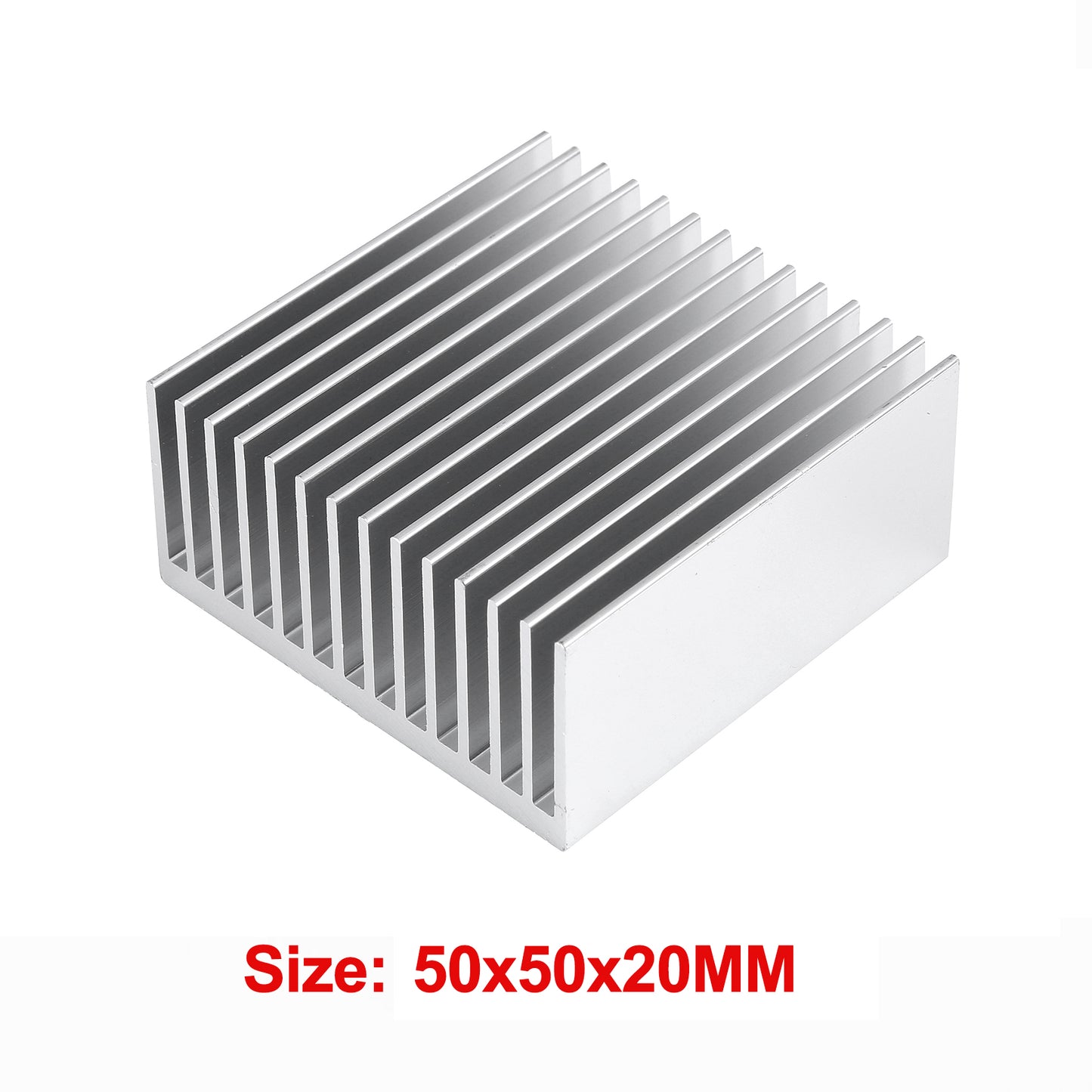 50mm Aluminum Heatsink 50x50x20mm / 1.57"x1.57"x0.79" Heat Sink Cooler for GPU CPU Peltier Plate Module Router Amplifier
