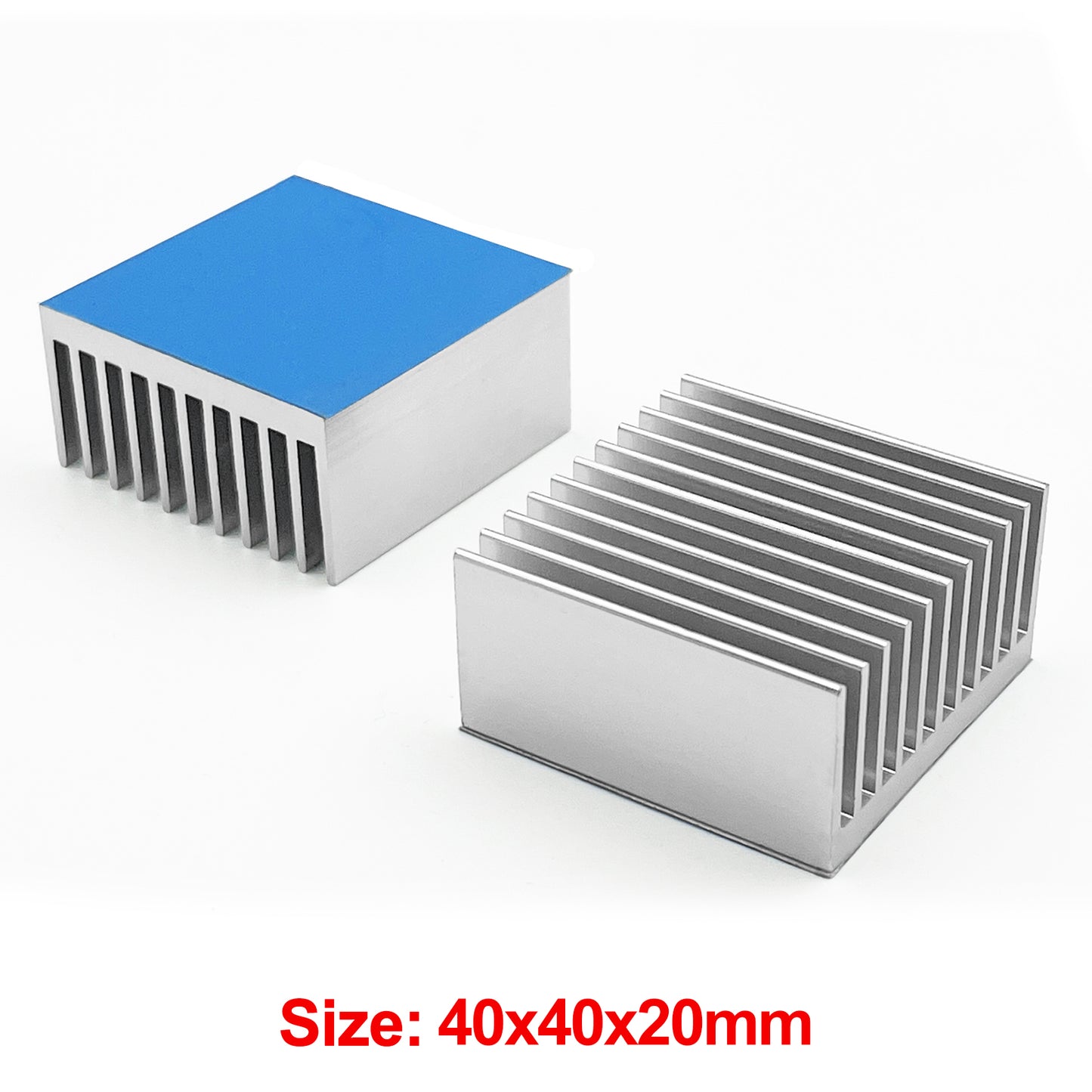 Anodized Aluminium Heat Sink 40x40x20mm / 1.57"x1.57"x0.79" Heatsink Kit Sync Cooler Cooling Fins 40mm for Electronics Module Computer VRM Led Memory Chip Peltier 3D Printer Stepper Motor
