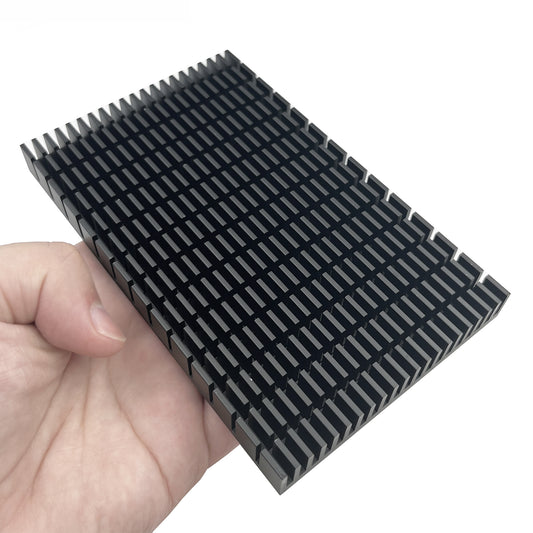 Large Aluminum Heat Sink 150x93x15mm/ 5.9x3.66x0.59 inch High Power Heatsink Module Cooler Fin for PCB Board LED Motherboard Cooling GPU Backplate Radiator Routers RTX 3090 3080,Black