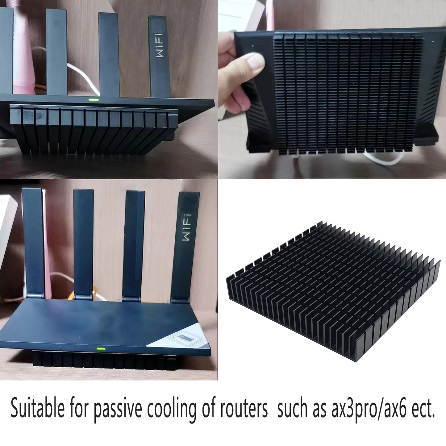 120mm Large Heatsink Aluminum Heat Sink 4.72x4.72x0.79Inch/ 120x120x20mm Square Cooler for Router Cooling Base and Power Supply IC Graphics Card Memory Heat Sink 120mmx120mmx20mm