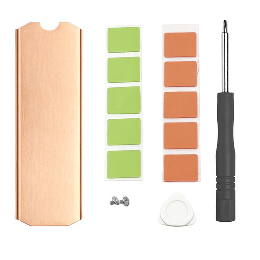 Awxlumv Copper Heatsink for NVMe M.2 with Nano Thermal Pads Mounting Screw for 2280 M2 SSD