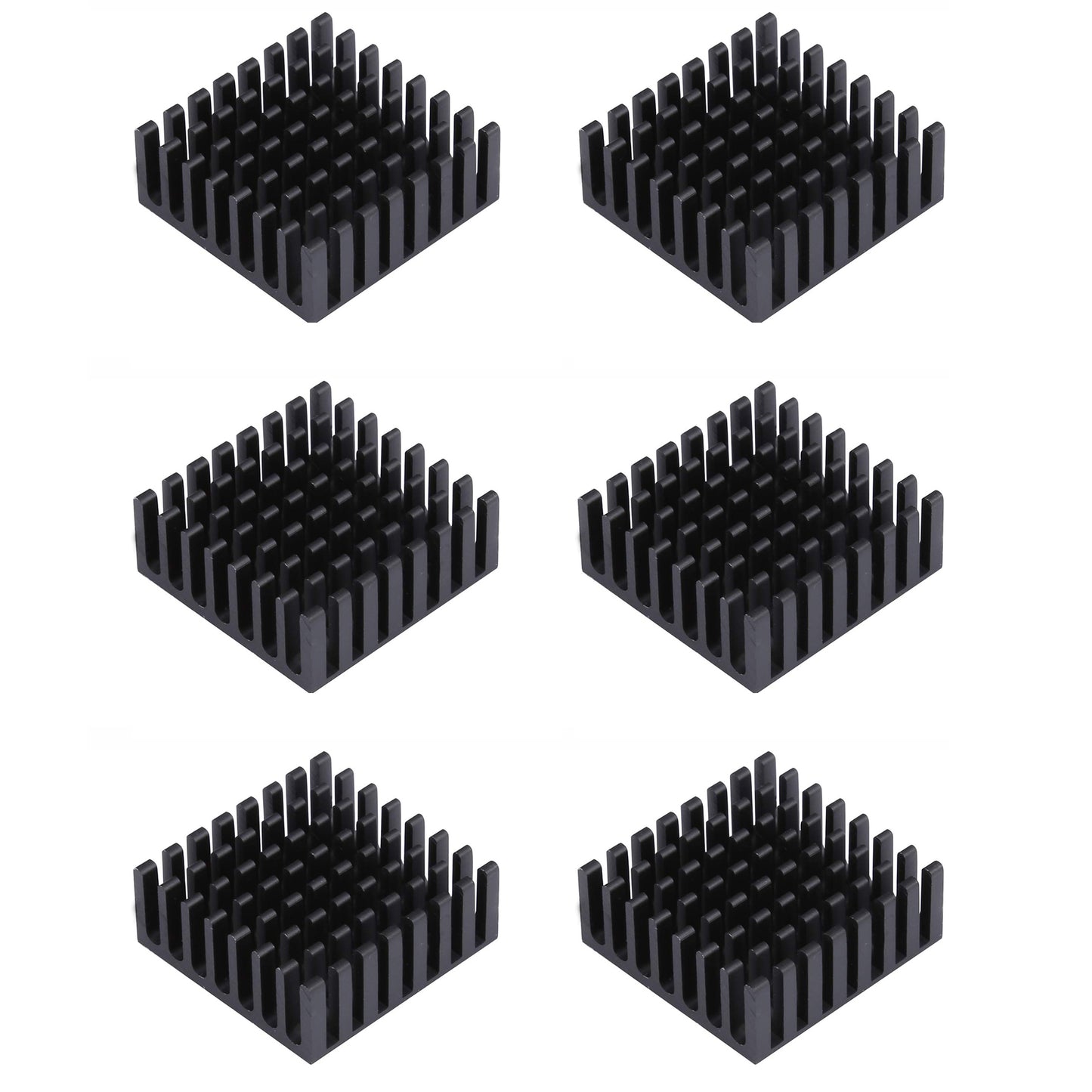 Awxlumv Small Aluminum Heatsink 25x25x10mm / 0.98x0.98x0.39inch with Thermal Tape/ Pad for ASUS ROG Ally GPU IC Chips, Black