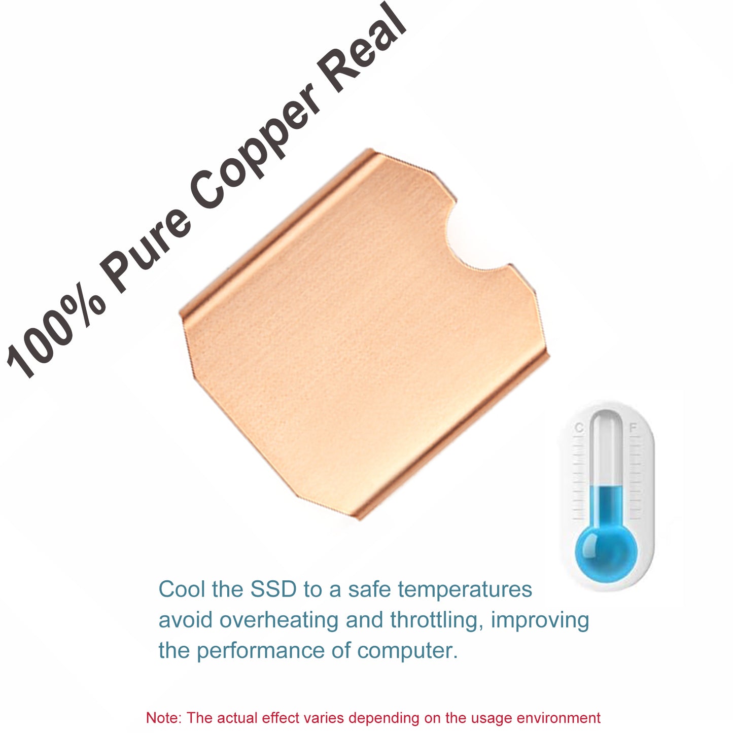 Awxlumv Copper M.2 Heatsink With Thermal Pad Heat Sink for M.2 2230 NVME SSD