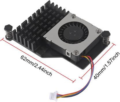 Raspberry Pi 5 Official Active Cooler，Aluminium Heatsink, Variable-Speed Blower (Black)
