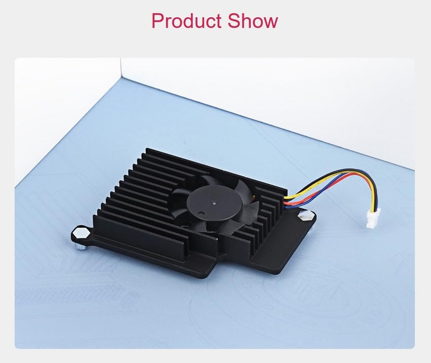 Raspberry Pi 5 Official Active Cooler，Aluminium Heatsink, Variable-Speed Blower (Black)