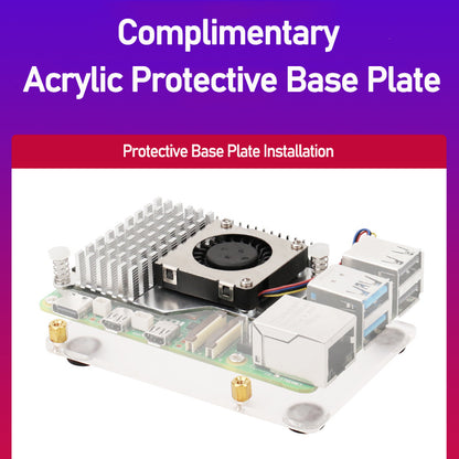 Raspberry Pi 5 Official Active Cooler，Aluminium Heatsink, Variable-Speed Blower