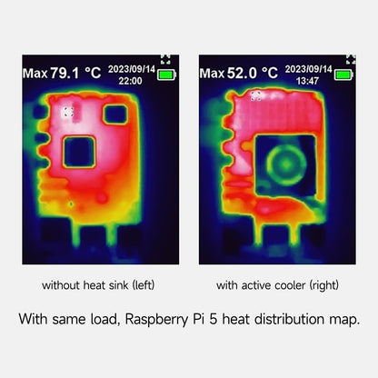 Raspberry Pi 5 Official Active Cooler，Aluminium Heatsink, Variable-Speed Blower